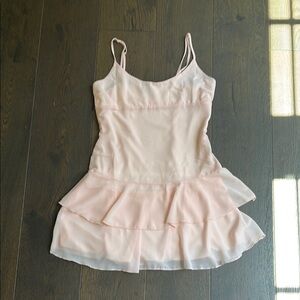 PACSUN Pink Ruffled Spaghetti Strap Dress
